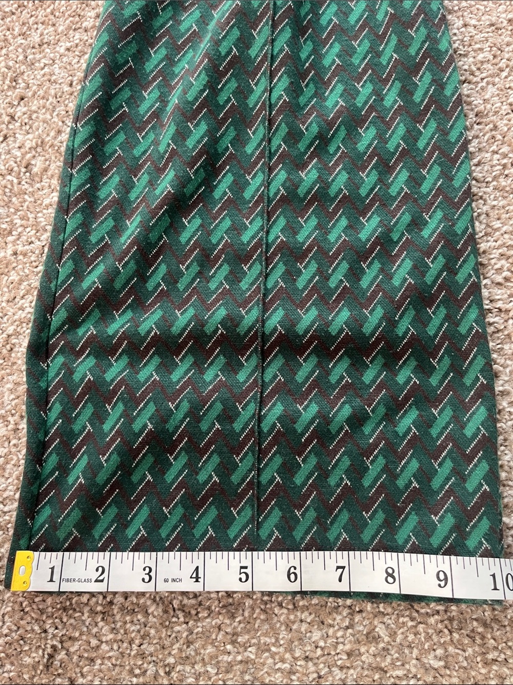 Zara 2pcs Set Green Patterned Wide-Leg Pants &PoloTop - Women's Stylish Trousers - Picture 12 of 16